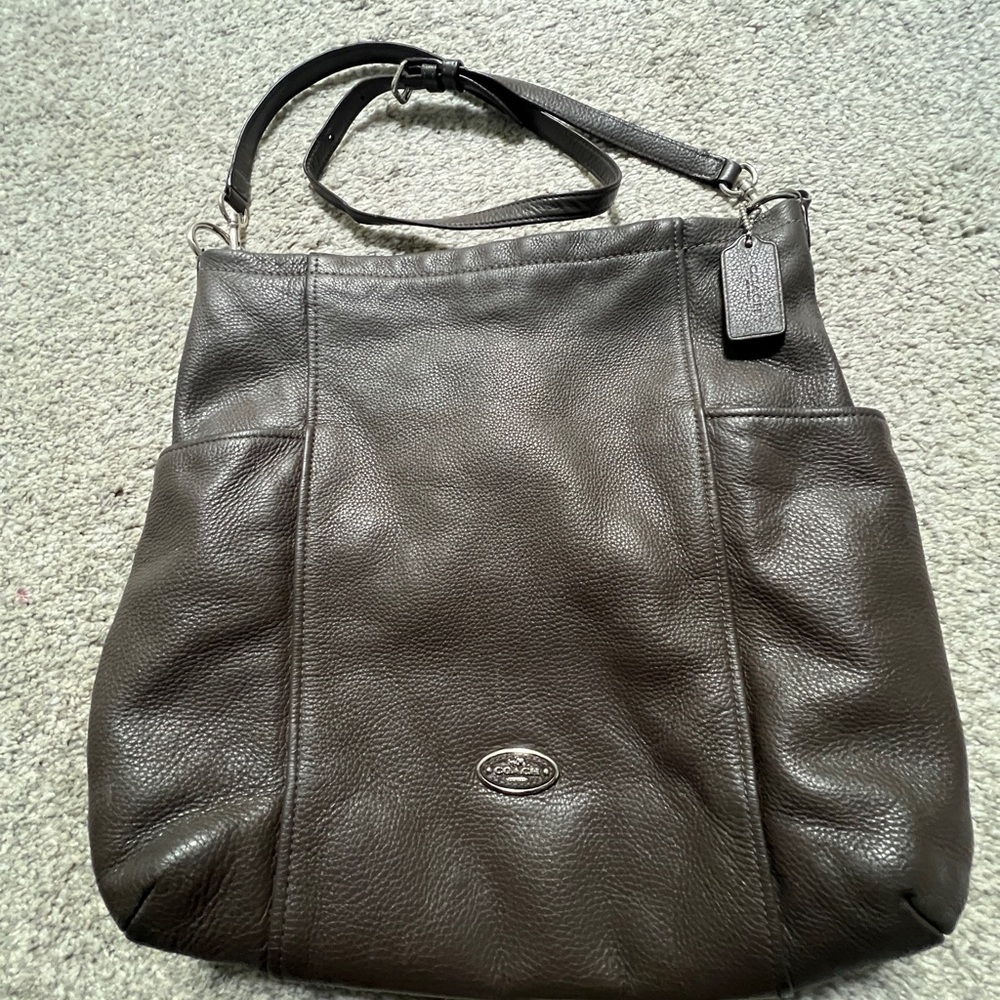 Coach Rich Brown Leather crossbody Handbag
